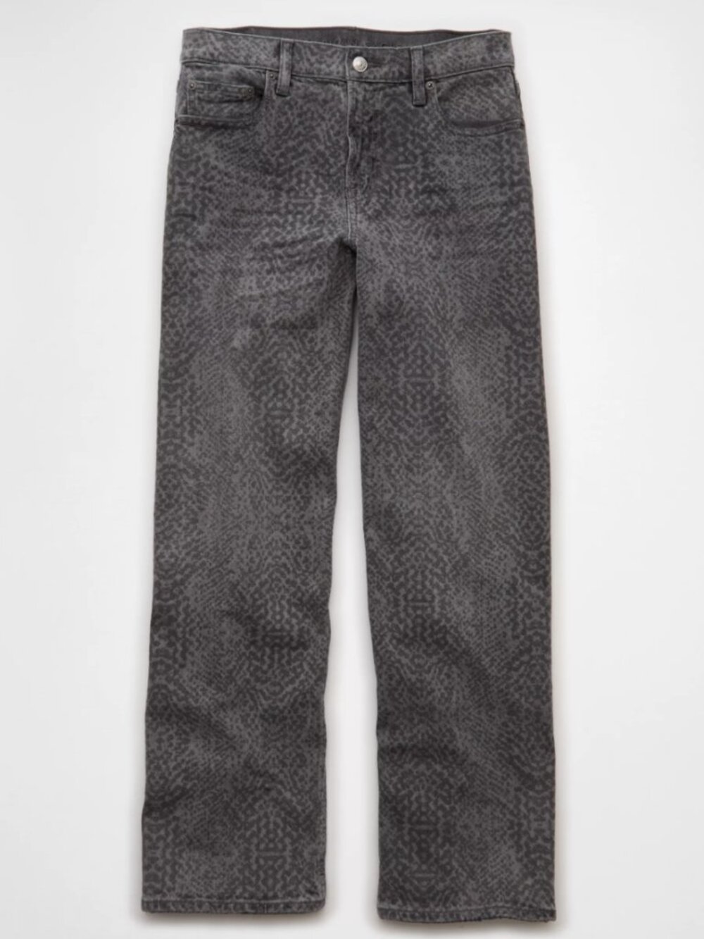 NWT AE Stretch Snake Print High-Waisted Stovepipe Jean - Picture 5 of 7